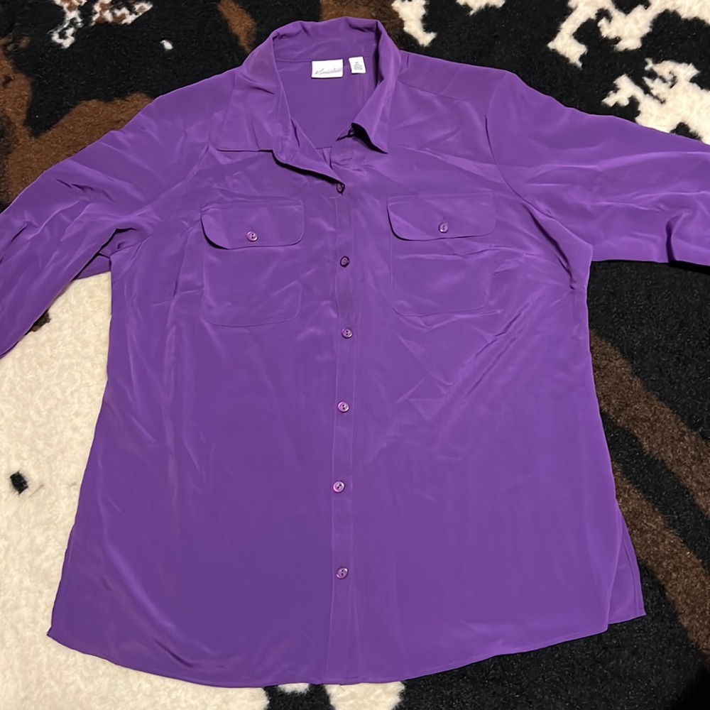 Kim Rogers purple button down size 1x